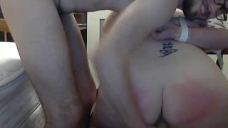 Teen with big ass tied blowjob