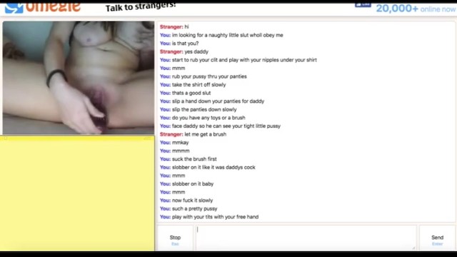 Omegle Submissive Girl with Hairbrush