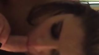 Submissive Slut Obediently gives Blowjob