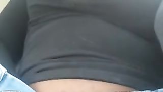 Ebony Solo Car Orgasm