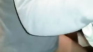 Sexy Wife Rides Dildo and Hitachi Vibrator on a Barstool