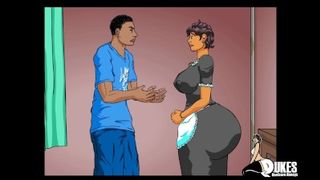 Mature Latin Maid get her big ass pounded by black teen