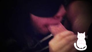 Blindfold Submissive Sperm Addict Serves under Table