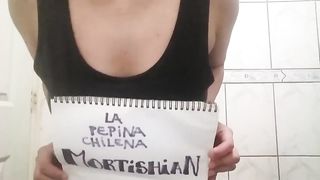 Latina masturbating big pussy tribute a Mortishian amateur Pepina Chile