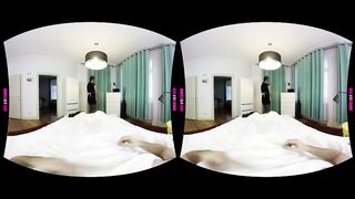 VRConk pretty sexy brunette hot maid takes care of your hard cock vr porn