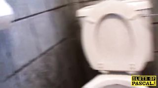Pissing Submissive Squatting in the Bath
