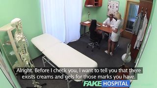 FakeHospital Busty beautiful patient has her big breasts oiled and examined by nympho nurse
