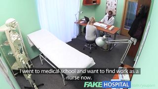 FakeHospital Blonde with big tits wants to be a nurse