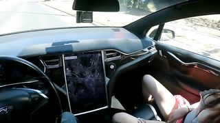 TINDER DATE CUMS IN ME IN a TESLA ON AUTOPILOT