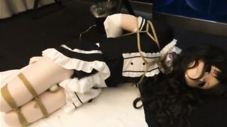 bounded kigurumi maid vibrating