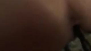 Curvy Tattoo Brunette Handcuffed Fucked with Metal ASP Baton