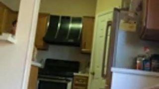 Flashing Topless Housekeeper