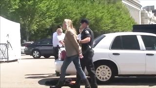 Darryl Hannah Arrested Handcuffed Searched