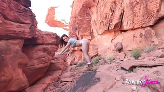 Rahyndee James Mountain Hike Masturbation!