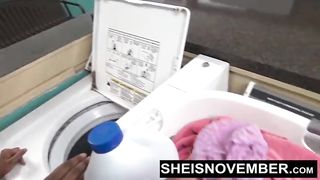 Msnovember Is Fucked By A Stranger In Public Laundromat Rough Anal & Blowjob