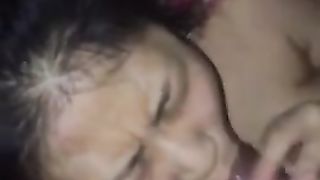 Asian maid mouth fucked