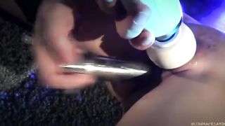 Big boobs slave metallic toyed and hot waxed