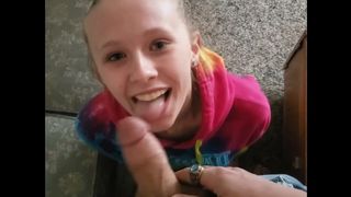 Step Sisters Assistance- Cumming in her Mouth before Work CUMSHOT FACIAL