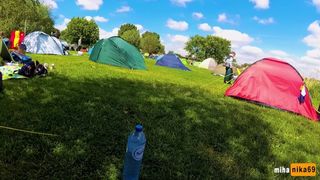 VERY RISKY SEX IN a CROWDED CAMPING AMSTERDAM | PUBLIC POV by MihaNika69