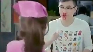 How can a Chinese patient get help from Japanese nurse for blood testing..?