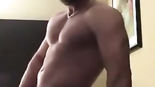 MUSCULAR BIG DICK WHITE BOY WAITING FOR MAID TO COME CLEAN ROOM !!