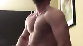 MUSCULAR BIG DICK WHITE BOY WAITING FOR MAID TO COME CLEAN ROOM !!