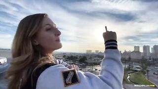 Risky Public Fuck in Parking Garage AVN 2020 - Molly Pills - Young Amateur Couple Adventure Sex POV HD