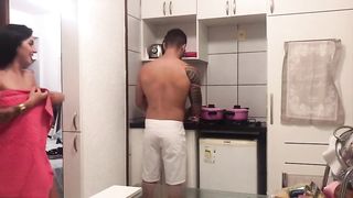 I came home from work crazy about having sex and attacked my boyfriend in the kitchen