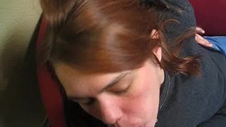 bj in a public waiting room with a creamy facial