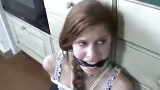 Stacie Snow Maid Tied up