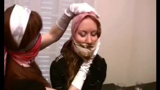 Maid Scarf Gagged