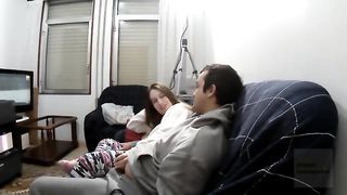 4k Andres and I are watching a movie, but I can't stand it and I have to suck it and then fuck it so that it leaves my pussy dripping with semen