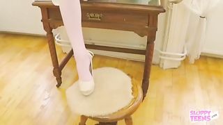 Baby Nicols has a Barbie Doll Fetish and gets Destroyed before Wedding by a Stranger - WWW.SLOPPYTEENS.COM