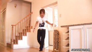 Maid sucking off her master until he cums