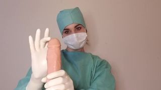 Handjob nurse glove cum