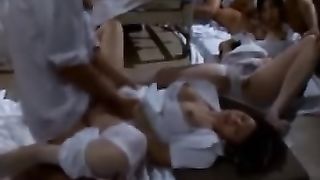 Asians in nurse outfits start an orgy