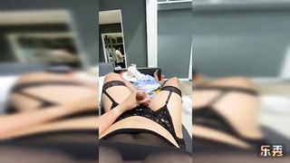 Crossdressing and Dickflash to my Maid_4