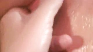 Busty blonde babe fucking and swallowing cum