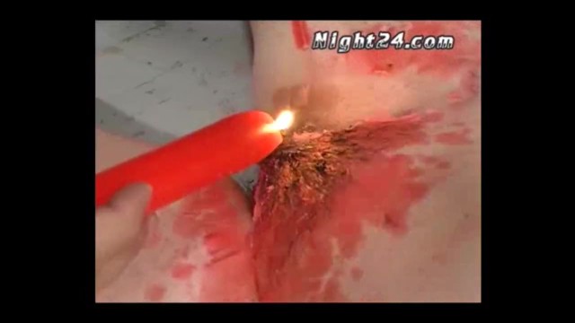 Hot Wax Jap Mask Slave And Burn Pubic Hair 