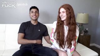 teen red fire crotch plays with 9 inch latino huge cock