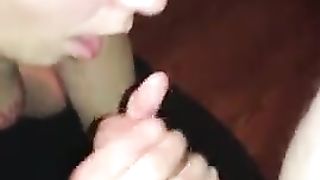 Submissive Slut Spitroasted by Master and Friend