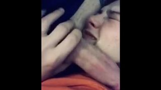 Tinder Baby 18 Year old Submissive Deepthroat Gagging this Teen