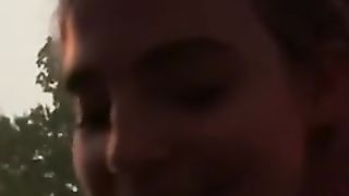 Two Hot Friends Kissing in the Rain *HARD NIPPLES NO BRA*