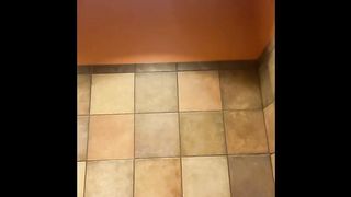 Egirl Rides 12'' Dildo in PUBLIC BATHROOM Taco Bell Teen
