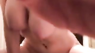 Busty Redhead Masterbates in the Shower while Family is Home