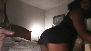 Ebony Maid Sucking and Fucking Doggystyle