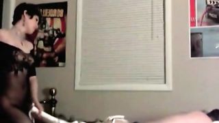 Femdom Wife dominating submissive husband with strapon