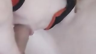 Tied up a Russian Student with Big Tits and Fucked in the Mouth and Pussy