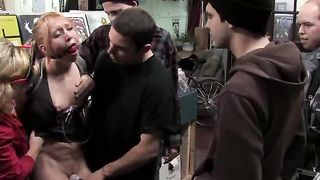 Euro girl takes dick in public