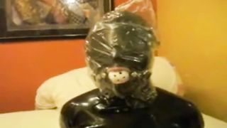 Rubber bdsm and plastic-type carrier breathplay